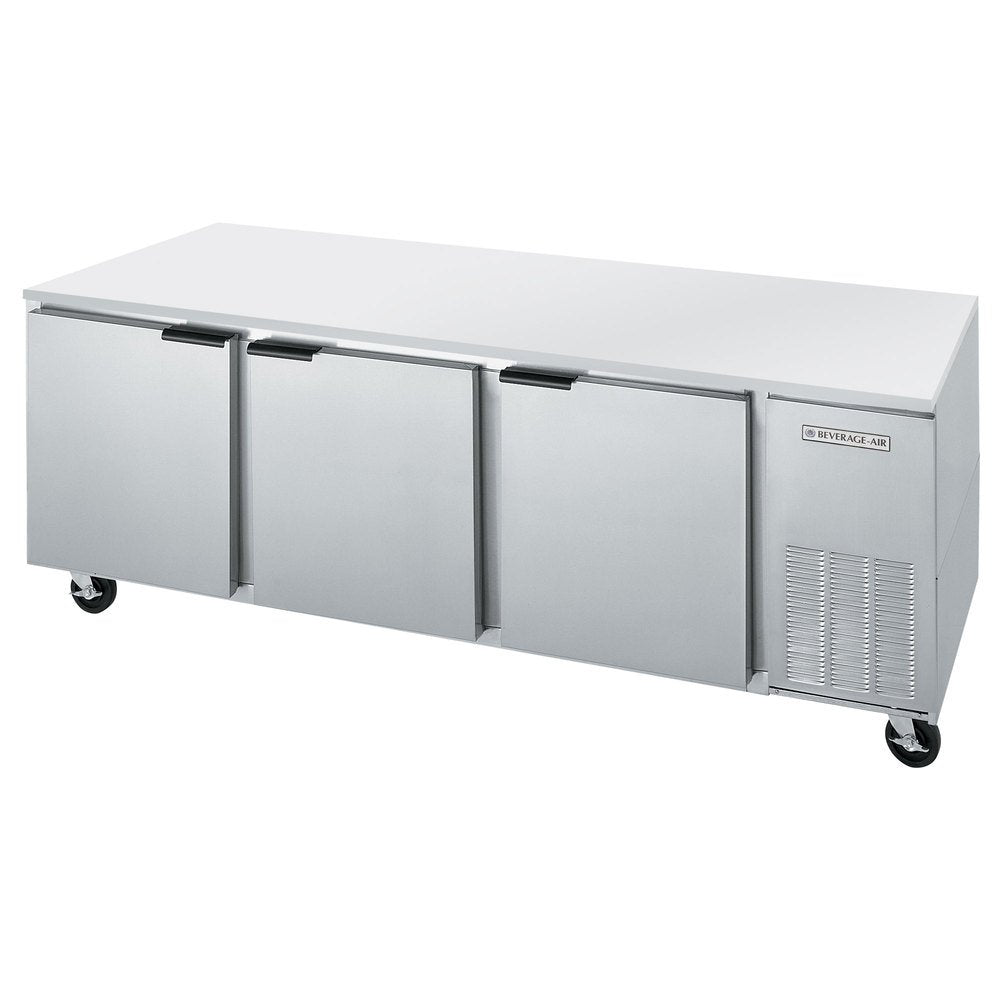 Beverage-Air 93" Three-Section Undercounter Refrigerator by Beverage Air – Stainless Steel, Model UCR93A