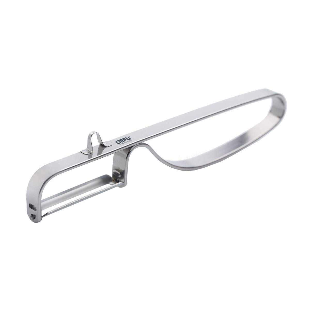 12520 Hangable Potato Peeler by GEFU – 17 x 4 x 1 cm, Alloy Steel, Silver, Model GF12520