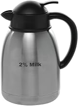 HUBERT Coffee Cream Carafe with 2% Milk Imprint, 1.5 Liter