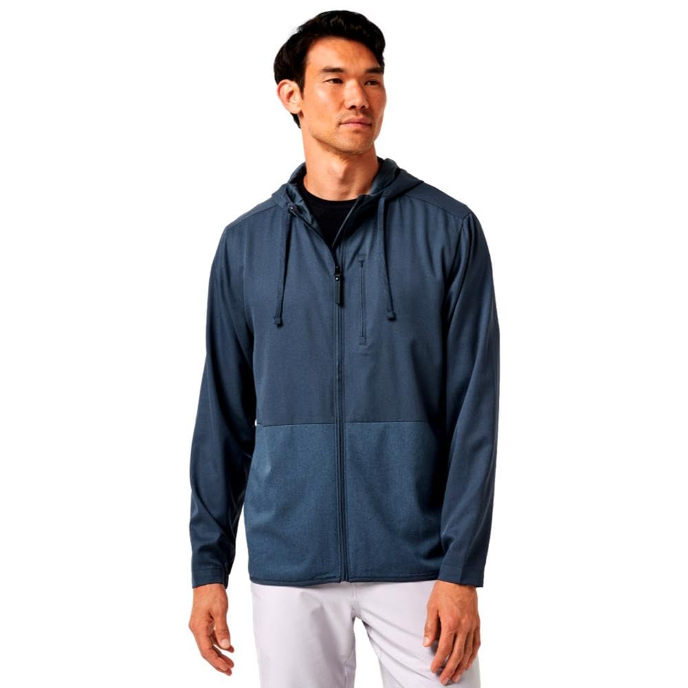 Cotton by TravisMathew – Large, Polyester, Mood Indigo/Vintage Indigo, Model Deepspace Full Zip Jacket