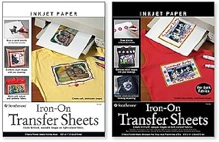 Strathmore Inkjet Transfer Sheets for Light and Dark Fabric 8.5 in. x 11 in. Light Fabric Pack 5 sheets