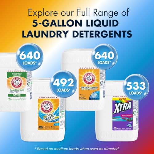 ARM & HAMMER 640 Fl Oz (Pack of 1) / Fresh Scent + OxiClean / 1 Liquid Detergent