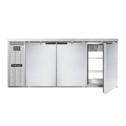 BBC79S-SS-PT Three Section Refrigerated Pass-Thru Back Bar Cooler by Continental Refrigerator – Commercial Grade