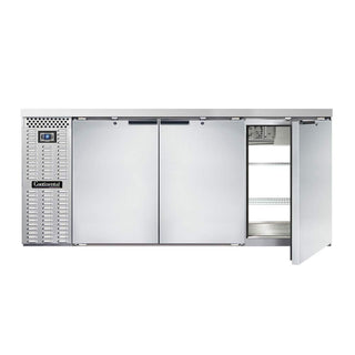 BBC79S-SS-PT Three Section Refrigerated Pass-Thru Back Bar Cooler by Continental Refrigerator – Commercial Grade
