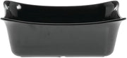 Dalebrook 1/4 Size Solid Black Melamine Fleur Gastronorm Crock - 10 2/5"L x 6 2/5"W x 3 9/10"D