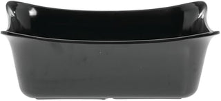 Dalebrook 1/4 Size Solid Black Melamine Fleur Gastronorm Crock - 10 2/5"L x 6 2/5"W x 3 9/10"D