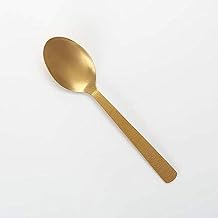 American Metalcraft GVHSP10 Hammered Solid Spoon, Vintage Gold, 10"