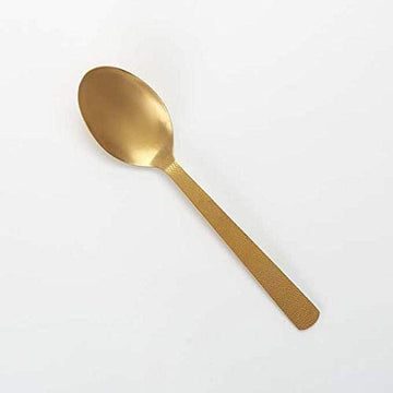Hammered Solid Spoon by American Metalcraft – Stainless Steel, Gold, Model GVHSP10