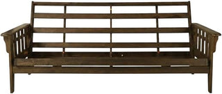 Kodiak Furniture Tucson Solid Wood Futon Frame, Queen Sofa Bed Frame with Finish for Living Room and Bedroom, Rustic Walnut