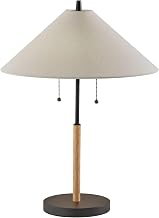 Adesso Palmer Table Lamp Black & Natural Wood