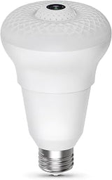 Feit Electric Smart Rotating Light Bulb with Wireless Camera, Motion Sensor, Night Vision, and 2-Way Speaker, 40W Equivalent, E26 Base, 5000K Daylight, 15,000-Hour Lifetime, A450/850/CAMWIFI/LED