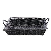 HUBERT Black / 16"Lx11"Wx3"H / Rustic Shelf Baskets
