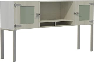 Safco 72" Hutch with Glass Doors & Supports