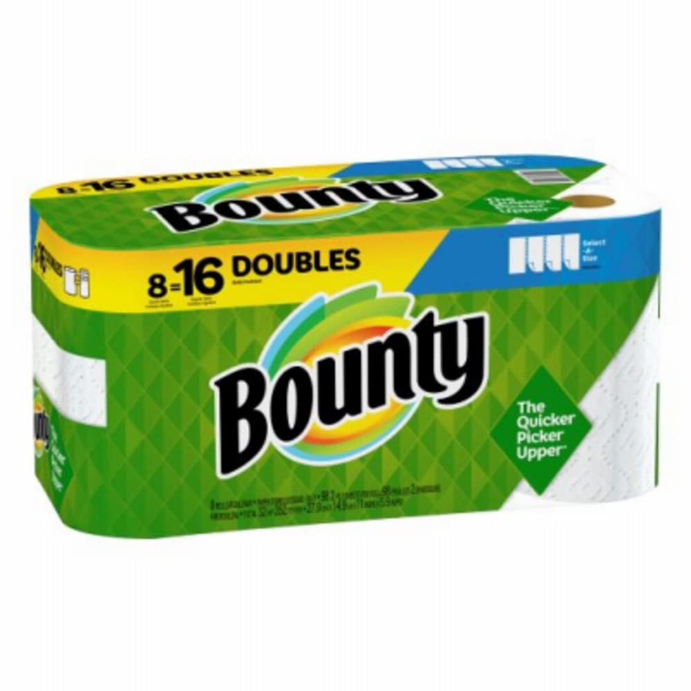 Select-a-size Paper Towels by Bounty – 8 Count (Pack of 1), Paper, White, Pack of 8, Model 73550