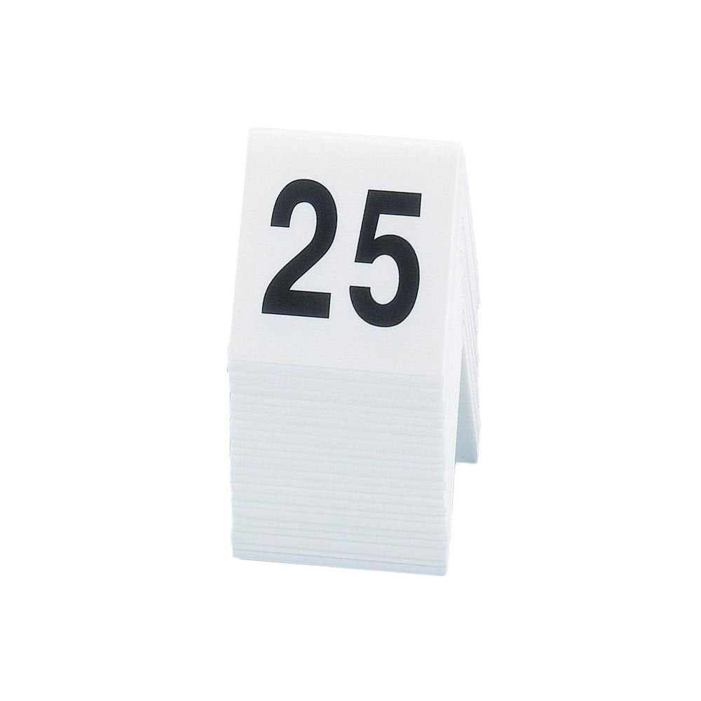 Break Resistant Number Tents by CAL-MIL – Small Signage, Acrylic, White