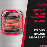 E-Z LOK Pack of 10 / 10 / 1/4-28 Internal Threads, 3/8-16 External Threads, 0.375 Length Thread Locking Inserts