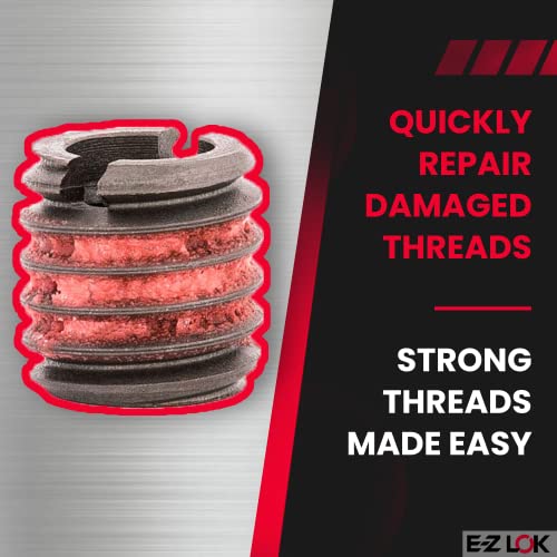E-Z LOK Pack of 10 / 10 / 1/4-28 Internal Threads, 3/8-16 External Threads, 0.375 Length Thread Locking Inserts