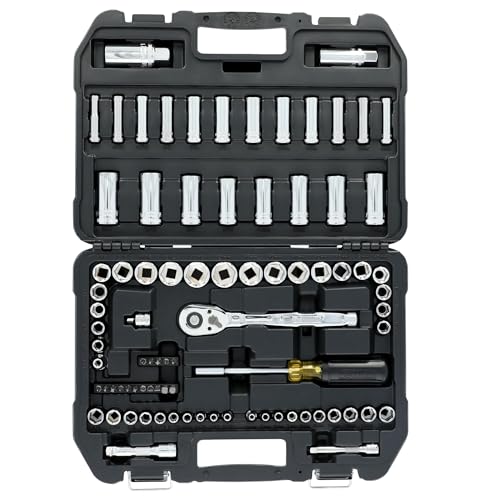 DEWALT NEW 84 Piece Set / STANDARD / Black, Yellow Drive Socket Sets