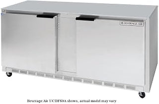 Beverage Air UCFD60AHC-4 Two-Section Undercounter Freezer