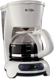 Mr. Coffee 4-Cup Coffee Maker Automatic Shut-Off Pause 'n Serve Feature, White