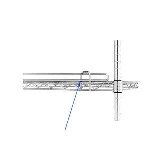 Super Erecta 1 x 30" Chrome Shelf Ledge by METRO – Model L30N-1C