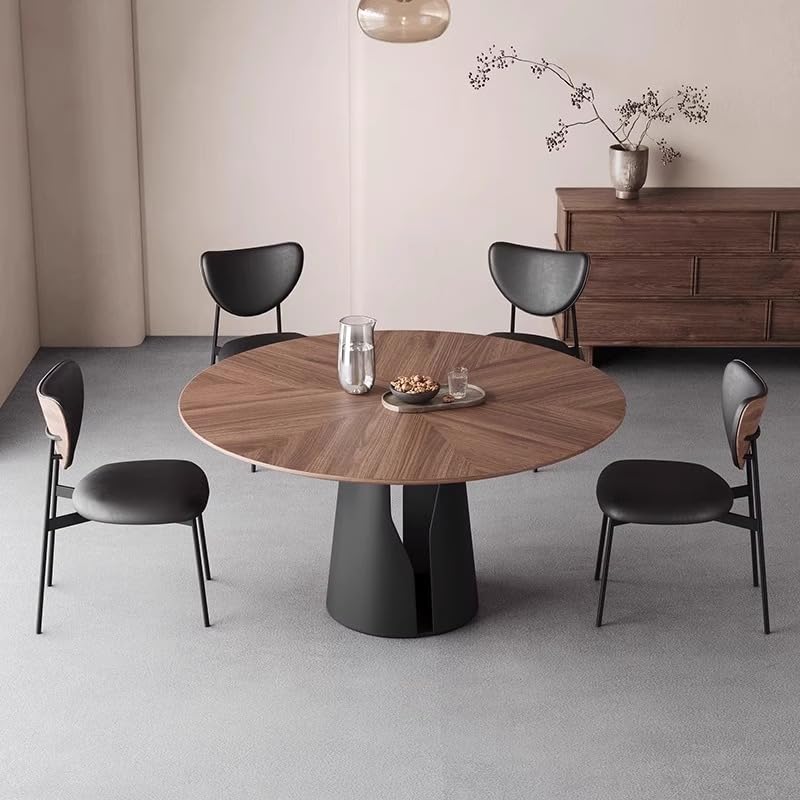 Coffee Table Solid Wood Round Dining Table and Chairs Living Room Retro Home Small Household Mesa para Centro De Sala(135x135x75cm) by DIEYPOL – 135x135x75cm, A, Model 7814