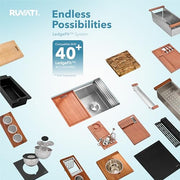 Ruvati 36 inch- Single Bowl / Stainless Steel / Modern Single Bowl