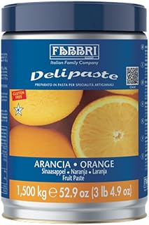 Fabbri Delipaste Orange Flavoring Compound, 3.3 lb | For Gelato, Ice Cream, Soft Serve, Pastry and Confectionary, 1 Tin