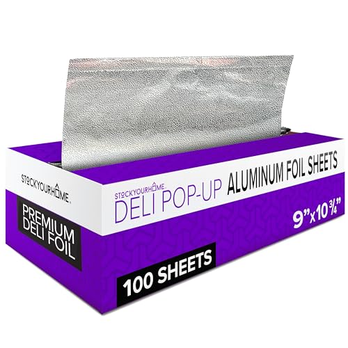 Stock Your Home 9" Inch / Silver / 100 Aluminum Foil