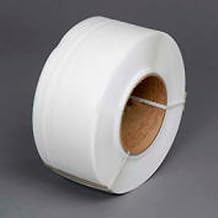 Global Industrial Machine Grade Polypropylene Strapping, 1/4"W x 18,000'L x 0.025" Thick, Clear, Lot of 2