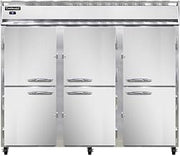3RE-PT-HD Extra-Wide Three Section Pass-Thru Refrigerator, 85-1/2"W, Half-Height Doors