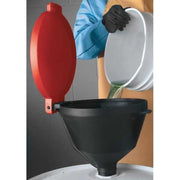 0651 Polyethylene Standard Burp-Free Ultra-Drum Funnel by UltraTech – Standard, Polyethylene, Black/Red