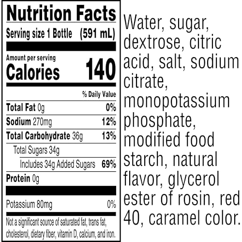 Gatorade red / Fruit Punch / 20 Fl Oz (Pack of 8) Sports Drinks