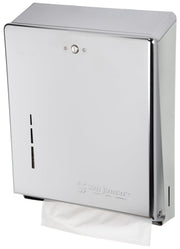 Carlisle FoodService Products Chrome / C-Fold/Multifold / 14.8" x 11.4" x 4" Commercial Paper Hand Towel Dispensers