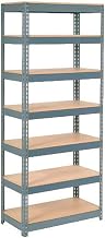 Global Industrial Boltless Extra Heavy Duty Shelving 36" W x 24" D x 96" H, 7 Shelves, Wood Deck