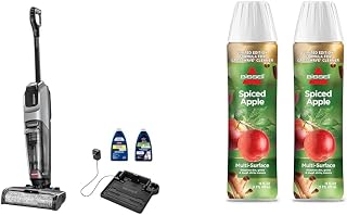 CrossWave® OmniForce™ Cordless Multi-Surface Hard Floor Cleaner Wet Dry Vacuum with Dedicated Dry Vacuum Mode, 3882 + BISSELL® Limited Edition Spiced Apple Multi-Surface Formula 2-Pack, Large