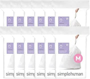 simplehuman Code M Custom Fit Liners, Tall Kitchen Extra Strong Trash Bag, 45 Liter / 12 Gallon, 12 Refill Packs (240 Count)
