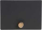 HUBERT Wooden Peg Sign Matte Black Plastic - 3 1/2 L x 2 1/2 H, Set of 3