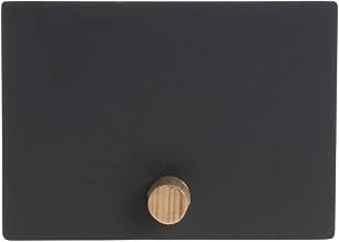 HUBERT Wooden Peg Sign Matte Black Plastic - 3 1/2 L x 2 1/2 H, Set of 3