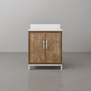 Westin 30 in. W x 22 in. D x 34.4 in. H Single Sink Bath Vanity in Lustrous Walnut with White Brook Quartz Top WE30QZ01LW-000000000