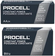 DURACELL Procell AA 24 Pack, 9 Volt Batteries Pack of 12