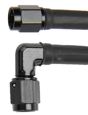 #3 Coated Braided Line-3 Straight / -3 90 Degree by Allstar Performance – 73 inches, Aluminum,Steel, Black, Model ALL48425