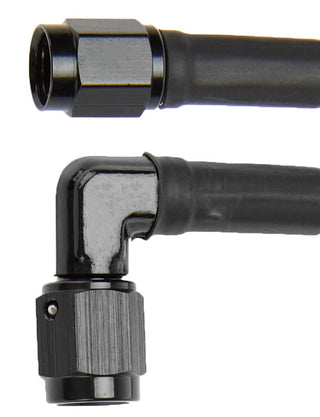 #3 Coated Braided Line-3 Straight / -3 90 Degree by Allstar Performance – 73 inches, Aluminum,Steel, Black, Model ALL48425