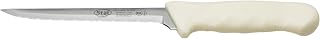 Winco 6" White Plastic Utility Knife with Handle