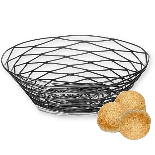 Tablecraft 10.00x10.00x3.00 / Black / Modern Display Baskets