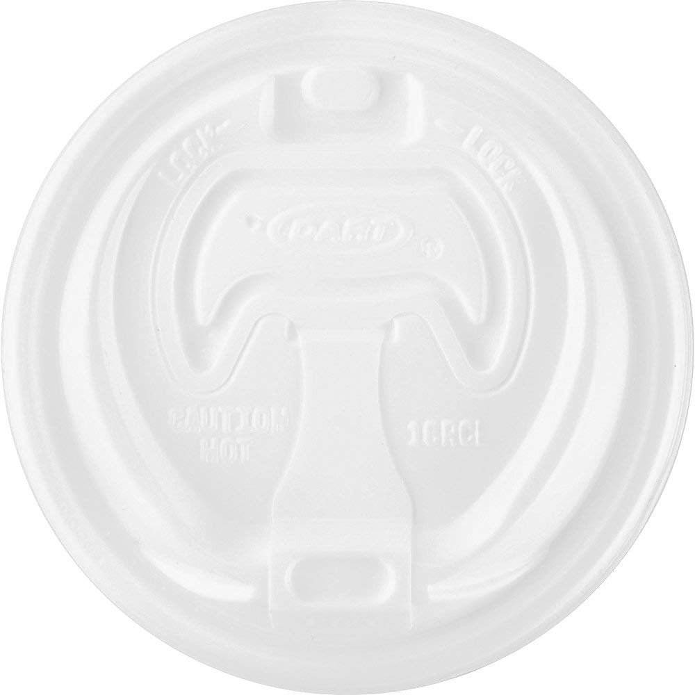Dart 16RCL Optima Reclosable Lid – Fits 12-24 oz Foam Cups, White, 1000/Carton