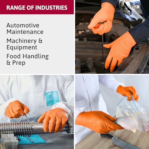 Ansell Size 8 (M) / Box (100) / Orange Non-Sterile Gloves