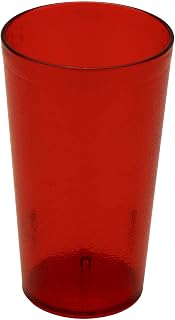 G.E.T. 6612-1-R Heavy-Duty Plastic Restaurant Tumblers, 12 Ounce, Red (Set of 12)