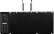 KC79 Keg Cooler 79" W, Four Keg Capacity & Black Exterior