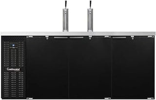 KC79 Keg Cooler 79" W, Four Keg Capacity & Black Exterior